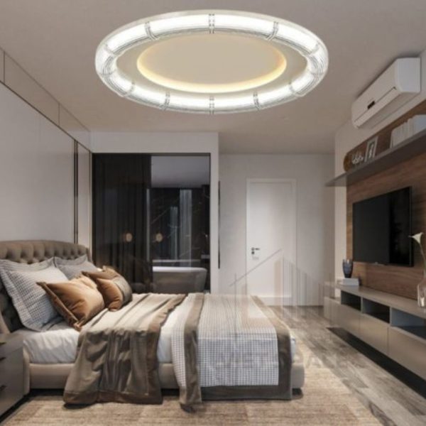 Đèn Ốp Trần Tròn Acrylic Đơn Giản 3 Chế Độ Sáng Decor Không Gian Thoáng Đãng & Thanh Lịch
