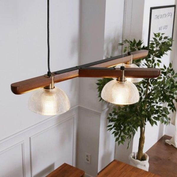 Đèn Thả Trần 3 Bóng Thuỷ Tinh Phong Cách Nhật Bản, Decor Phòng Trà, Bàn Ăn Gia Đình