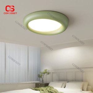 Đèn Trần Hình Học Bo Viền Nhựa Thiết Kế Tối Giản 3 Chế Độ Sáng, Cho Phòng Ngủ, Phòng Khách, Lối Đi