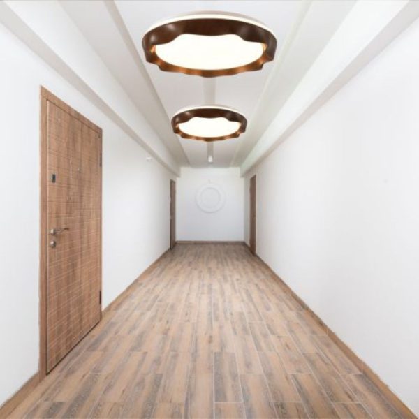 Đèn Trần LED Tròn Giả Gỗ Viền Uốn Sóng Vân Gỗ Lạ Mắt Mang Cảm Hứng Zen 3 Chế Độ Sáng