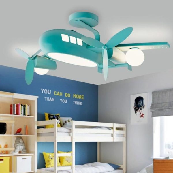 Đèn Trần Máy Bay 3 Cánh Động Cơ Mô Hình 3D 3 Chế Độ Sáng Cho Phòng Ngủ Bé, Quà Tặng Sinh Nhật