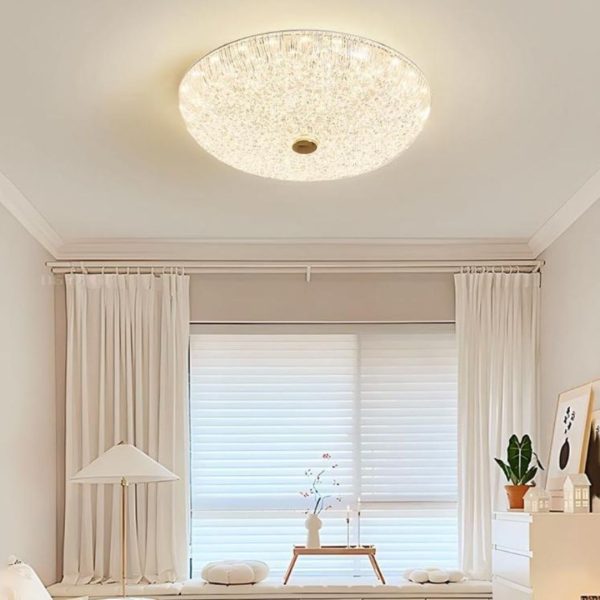 Đèn Trần Tròn Acrylic Trong Suốt Lấp Lánh Như Pha Lê Trang Trí Phòng Khách, Phòng Ngủ
