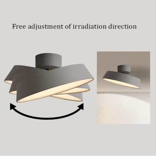 Đèn Trần Tròn Xoay 360 Độ, 3 Chế Độ Sáng Decor Phòng Khách, Phòng Ngủ, Lối Đi Hành Lang Khách Sạn