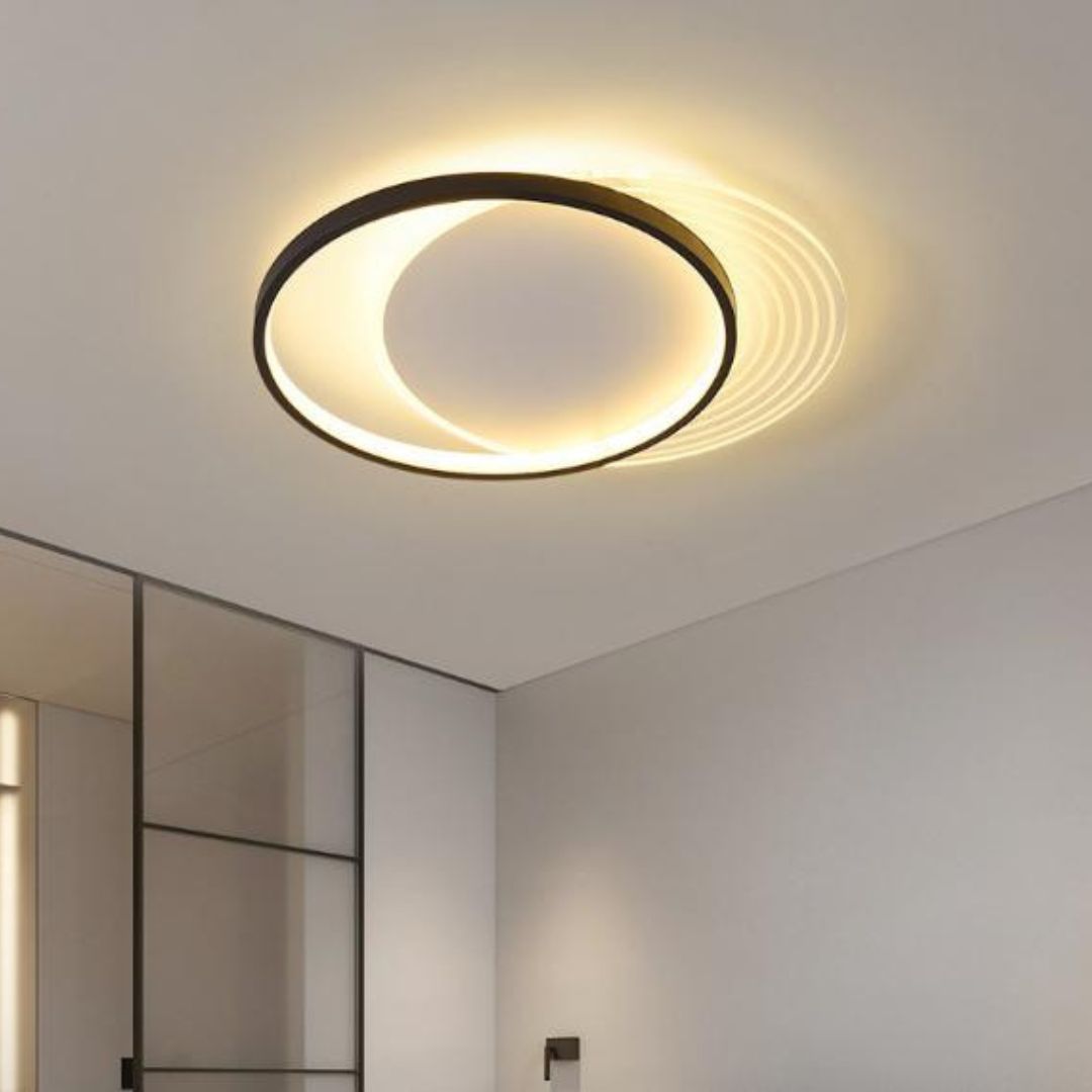 Đèn Trần Vòng Tròn Xoắn Kép Thiết Kế Tối Giản, Sang Trọng Trang Trí Phòng Khách, Phòng Ngủ