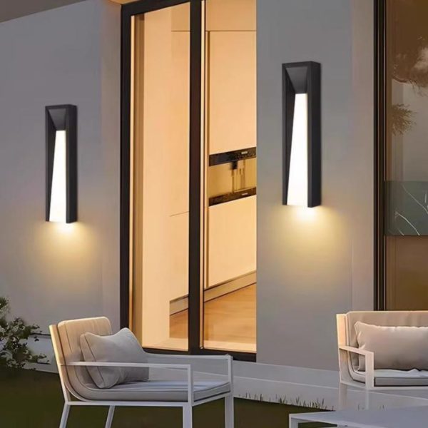 Đèn Tường Ban Công Ngoài Trời Chống Thấm Nước Màu Đen, Decor Cổng Nhà, Lối Đi