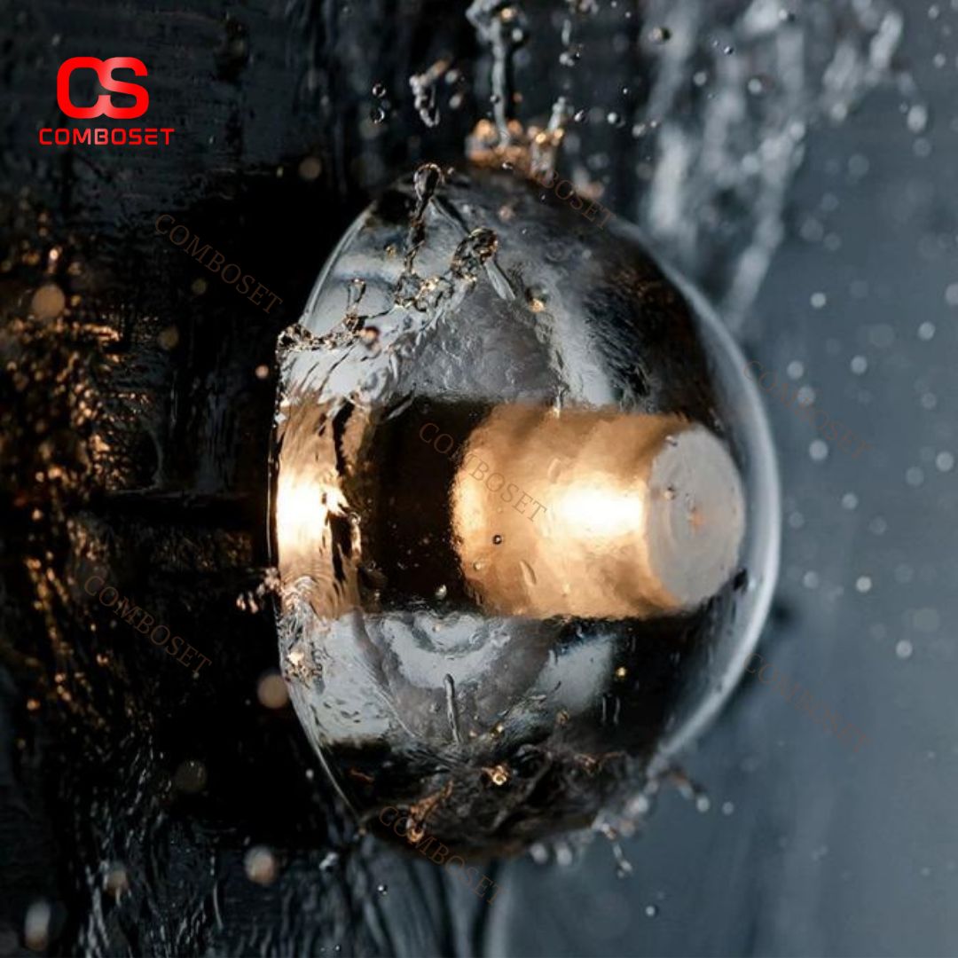 Đèn Tường Bán Nguyệt Thuỷ Tinh Trong Suốt, Chống Thấm Nước, Thiết Kế Tối Giản Cho Hành Lang & Cầu Thang