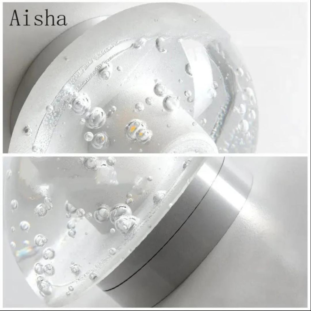 Đèn Tường Bán Nguyệt Thuỷ Tinh Trong Suốt, Chống Thấm Nước, Thiết Kế Tối Giản Cho Hành Lang & Cầu Thang