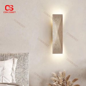 Đèn Tường Travertine Cao Cấp Thiết Kế Hình Học Tối Giản Nghệ Thuật Và Cá Tính
