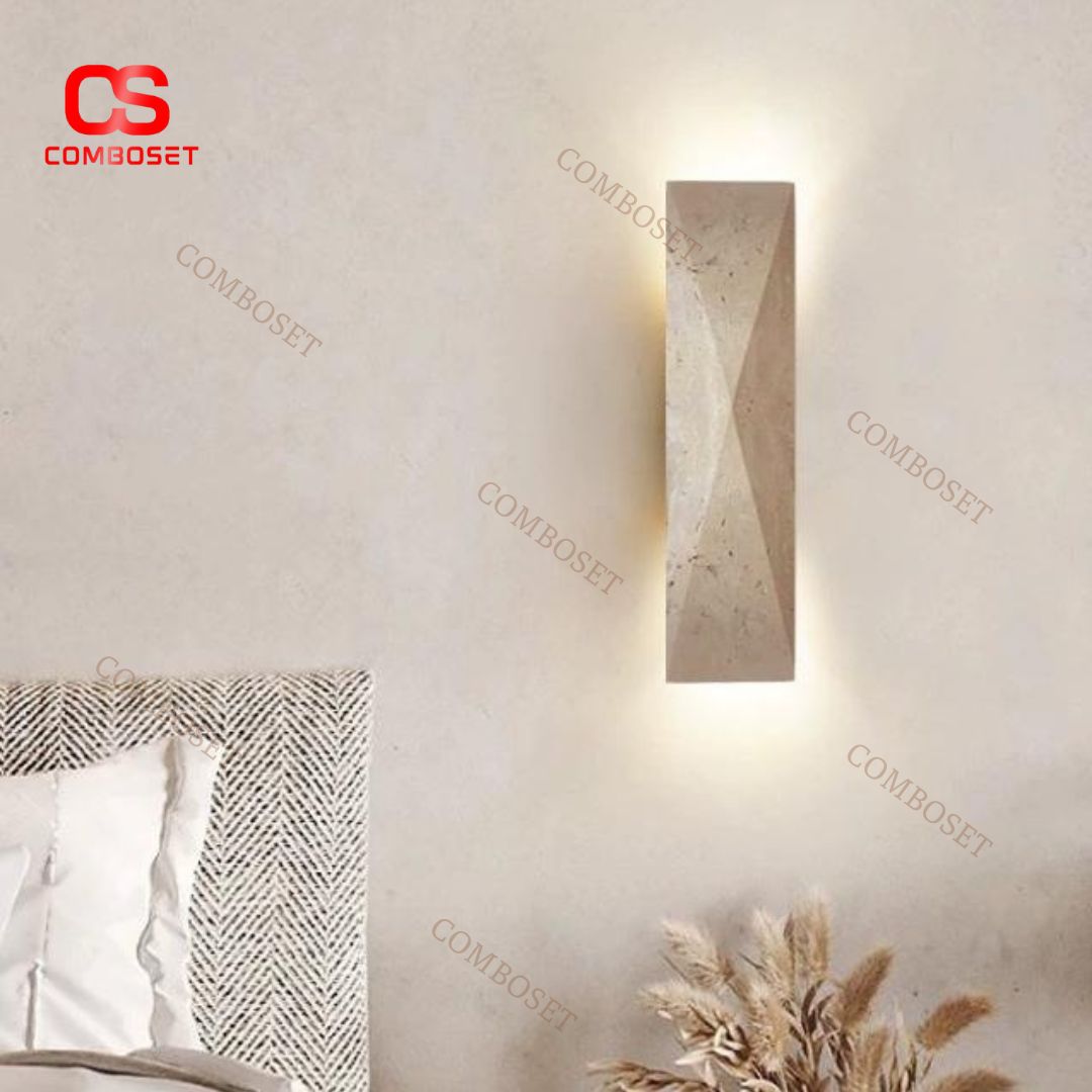 Đèn Tường Travertine Cao Cấp Thiết Kế Hình Học Tối Giản Nghệ Thuật Và Cá Tính