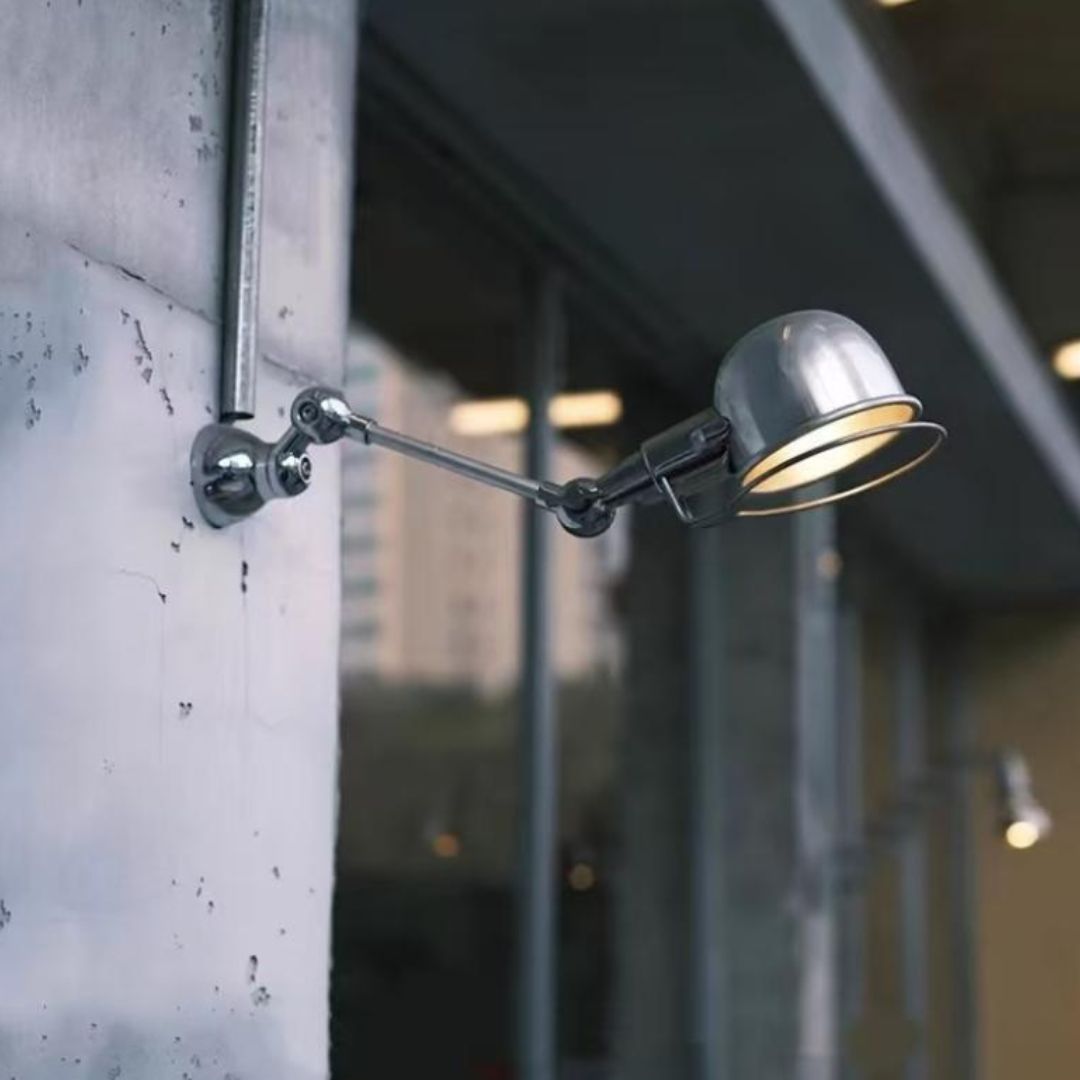 Đèn Tường Gắn Trục Xoay Phong Cách Công Nghiệp Kim Loại Bóng Retro Trang Trí Quán Cafe Vintage