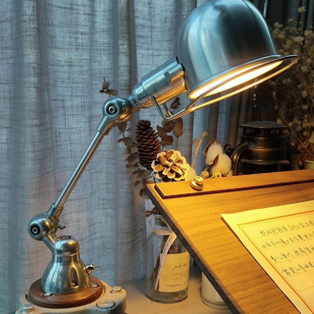 Đèn Tường Gắn Trục Xoay Phong Cách Công Nghiệp Kim Loại Bóng Retro Trang Trí Quán Cafe Vintage