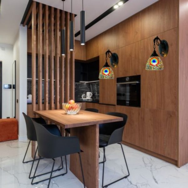 Đèn Tường Khảm Đá Màu Sắc Nghệ Thuật Thiết Kế Retro Sang Trọng Phù Hợp Nhà Phố, Nhà Gỗ, Quán Trà