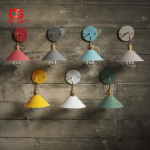 Đèn Tường Kim Loại Sơn Màu Pastel, Decor Tường Phong Cách Hàn Quốc Cực Xinh Phòng Ngủ & Quán Cafe