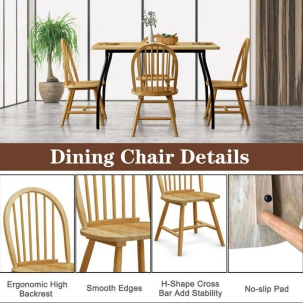 Ghế Gỗ Windsor Tựa Nan Cong Đẹp, Đơn Giản, Phù Hợp Nhiều Không Gian Phong Cách Cổ Điển