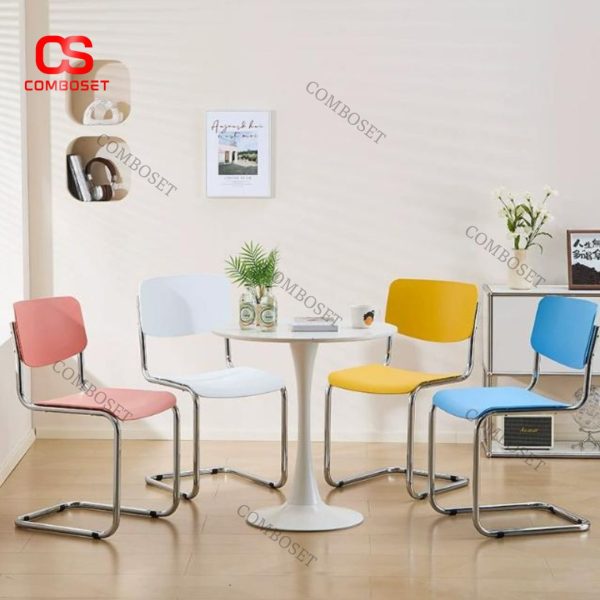 Ghế Văn Phòng Nhựa ABS Đa Sắc Thiết Kế Hiện Đại, Tối Giản Cho Hội Nghị, Quán Cafe, Phòng Chờ