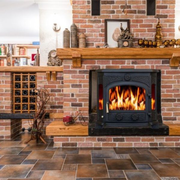 Lò Sưởi Retro Thép Carbon Trang Trí Phòng Khách Cổ Điển Cho Biệt Thự, Homestay, Khách Sạn
