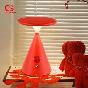 Đèn Bàn Hình Nón Đỏ, Biểu Tượng May Mắn Phong Thủy Decor Phòng Tân Hôn, Đám Cưới