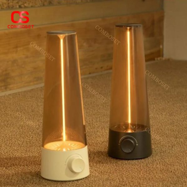 Đèn Bàn Hình Trụ Nón Tối Giản Có Nút Xoay Điều Chỉnh Ánh Sáng Cho Bàn Làm Việc
