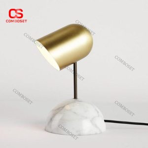 Đèn Bàn Kim Loại Chân Đá Marble Sang Trọng Thiết Kế Tối Giản Xu Hướng Nội Thất Hiện Đại