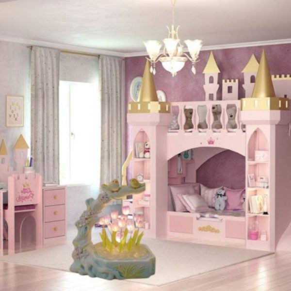 Đèn Bàn Mini Hình Hoa Tulip Có Chim Xinh Xắn Phong Cách Fairy Tale Decor Phòng Ngủ Mộng Mơ