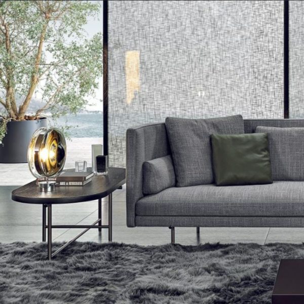 Đèn Bàn Thủy Tinh Hình Tròn Cao Cấp Trang Trí Phòng Khách, Phòng Ngủ, Studio Nghệ Thuật