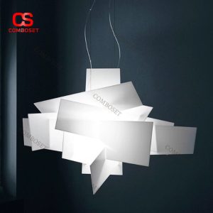 Đèn Chùm Acrylic Hình Học Xếp Lớp 3 Chế Độ Sáng Trang Trí Nhà Ở Và Quán Café