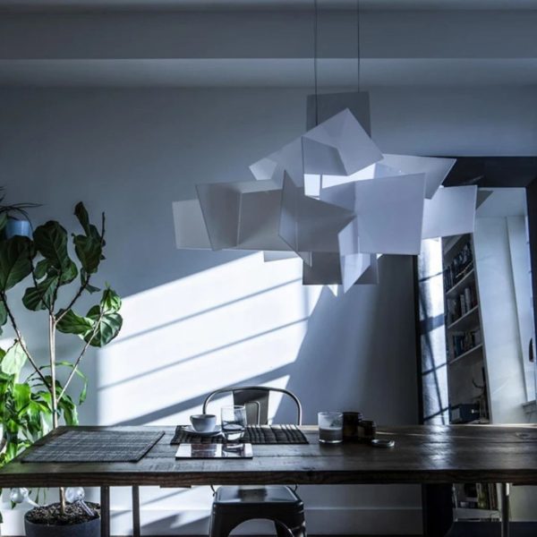 Đèn Chùm Acrylic Hình Học Xếp Lớp 3 Chế Độ Sáng Trang Trí Nhà Ở Và Quán Café