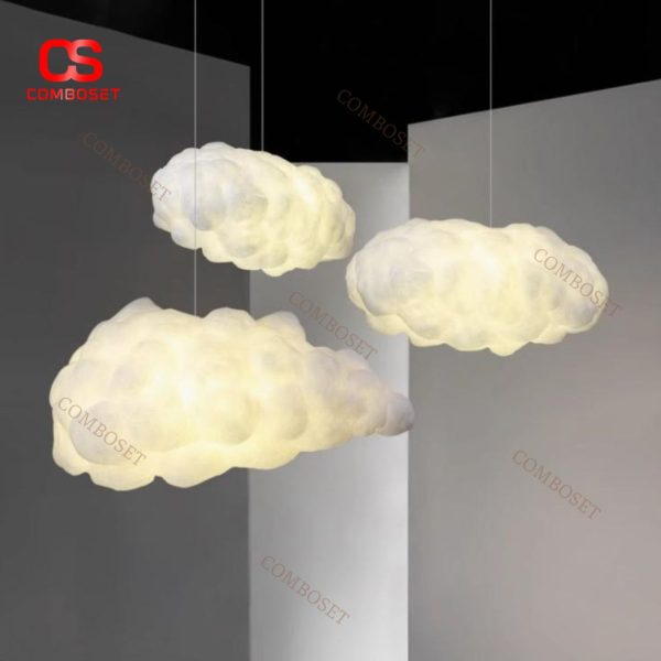 Đèn Chùm Thả Mây Bông Gòn Nhiều Size 3 Chế Độ Sáng Decor Phòng Ngủ, Sự Kiện, Quán Cafe