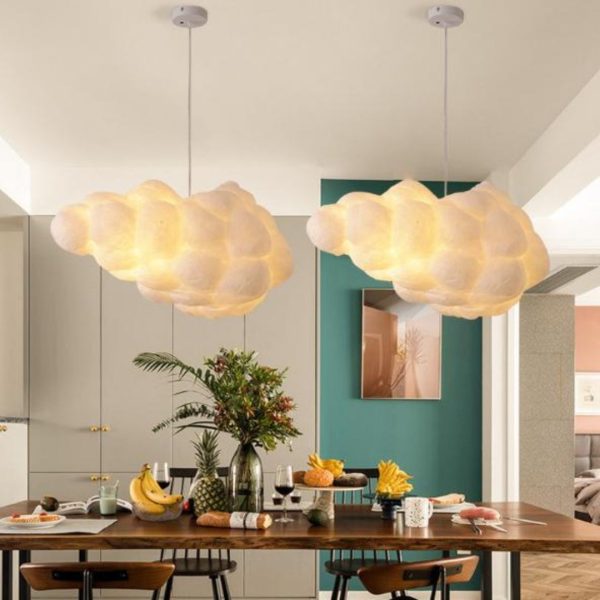 Đèn Chùm Thả Mây Bông Gòn Nhiều Size 3 Chế Độ Sáng Decor Phòng Ngủ, Sự Kiện, Quán Cafe
