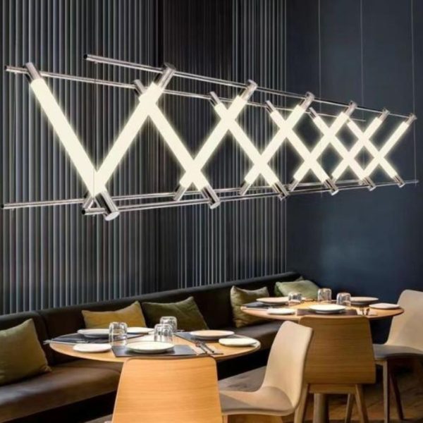 Đèn LED Thả Trần Chữ X Kiểu Dáng Đan Chéo Trang Trí Phòng Ăn Cao Cấp Văn Phòng