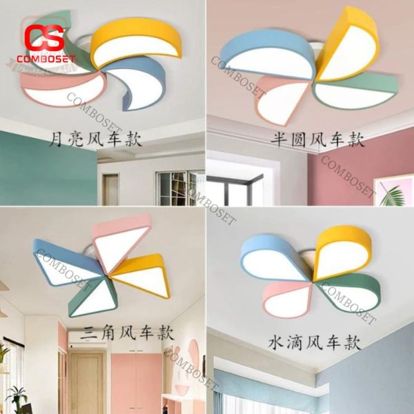 Đèn Ốp Trần LED Phòng Ngủ Phong Cách Hiện Đại Màu Sắc Trẻ Trung, Bảo Vệ Mắt
