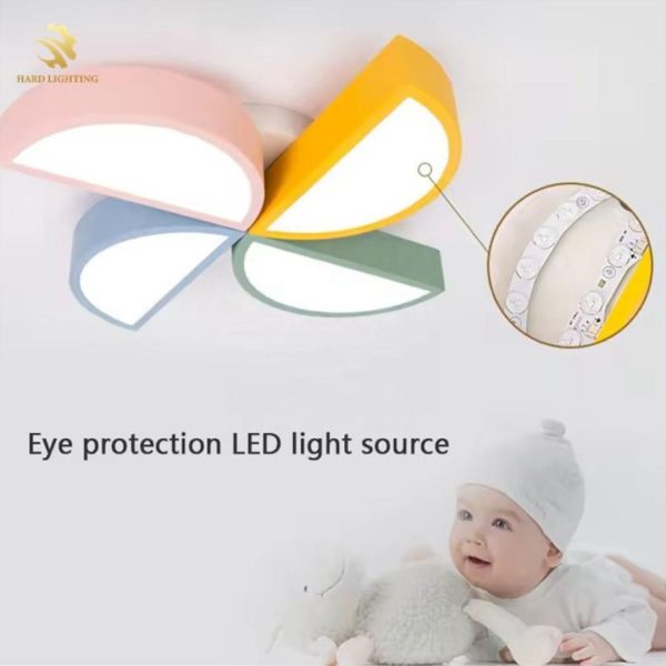 Đèn Ốp Trần LED Phòng Ngủ Phong Cách Hiện Đại Màu Sắc Trẻ Trung, Bảo Vệ Mắt