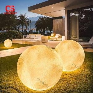 Đèn Quả Cầu Mặt Trăng Tròn 3 Chế Độ Sáng, Chống Nước, Đủ Size Từ Nhỏ Đến Lớn, Decor Tiệc Ngoài Trời