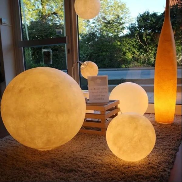 Đèn Quả Cầu Mặt Trăng Tròn 3 Chế Độ Sáng, Chống Nước, Đủ Size Từ Nhỏ Đến Lớn, Decor Tiệc Ngoài Trời
