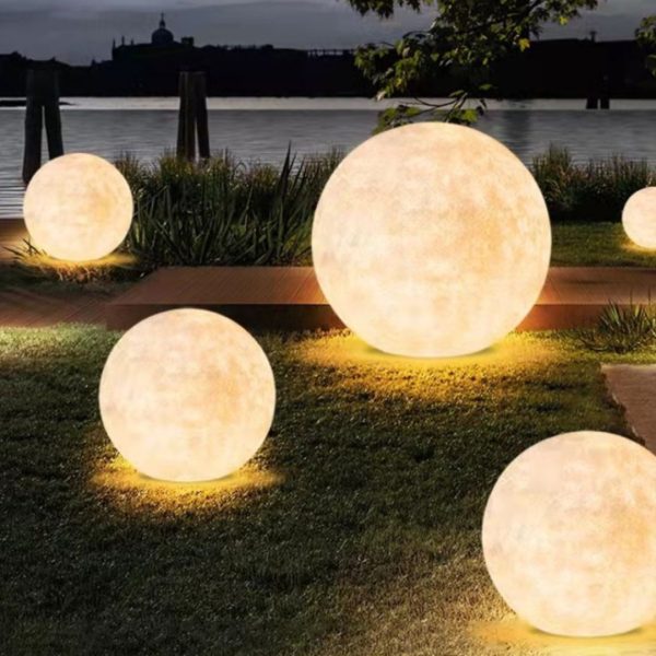 Đèn Quả Cầu Mặt Trăng Tròn 3 Chế Độ Sáng, Chống Nước, Đủ Size Từ Nhỏ Đến Lớn, Decor Tiệc Ngoài Trời