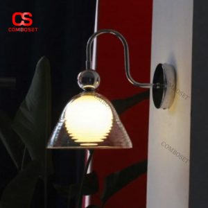 Đèn Tường Chao Kính Hình Nón Úp Kiểu Dáng Đơn Giản, Sang Trọng Cho Phòng Ngủ