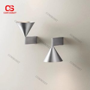 Đèn Tường Nhôm Hình Phễu Chóp Nón Tối Giản Phong Cách Ý Cho Phòng Ngủ