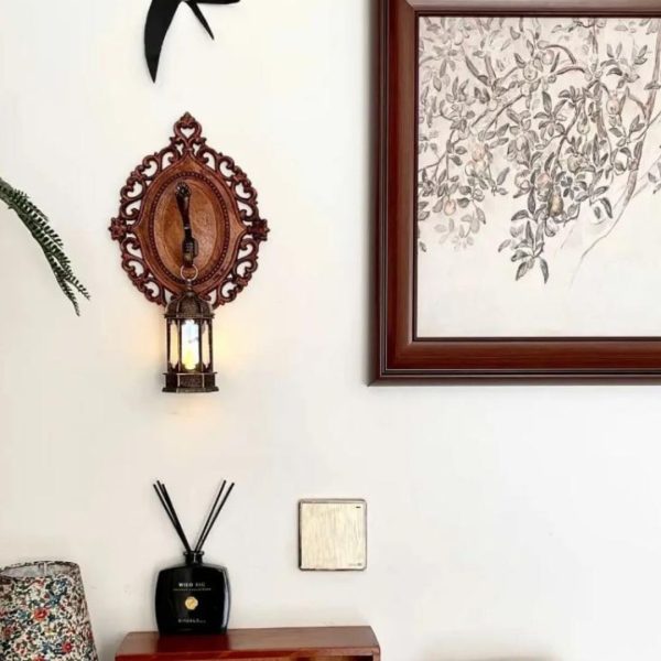 Đồ Trang Trí Ốp Tường Gỗ Điêu Khắc Tinh Xảo Phong Cách Châu Âu Cổ Điển Phòng Khách