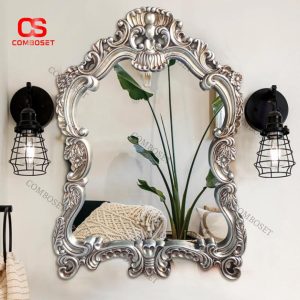 Gương Treo Tường Khung Hoa Văn Tân Cổ Điển Phong Cách Châu Âu Sang Trọng