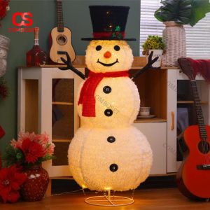 Đèn Người Tuyết Noel Trang Trí Có Đèn LED Đẹp Cho Phòng Khách, Sảnh, Cửa Hàng