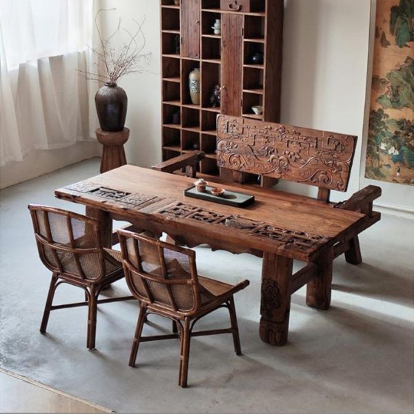 Ghế Mây Tre Đan Cổ Điển Phong Cách Wabi Sabi Thư Giãn Tại Nhà & Ban Công