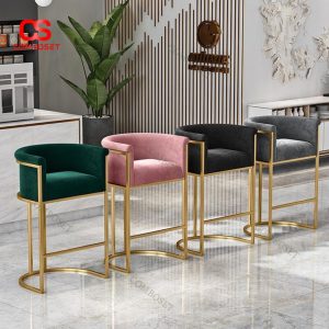 Ghế Quầy Bar Bọc Nhung Cao Cấp Decor Quán Cafe, Bàn Ăn, Salon Tóc, Làm Đẹp