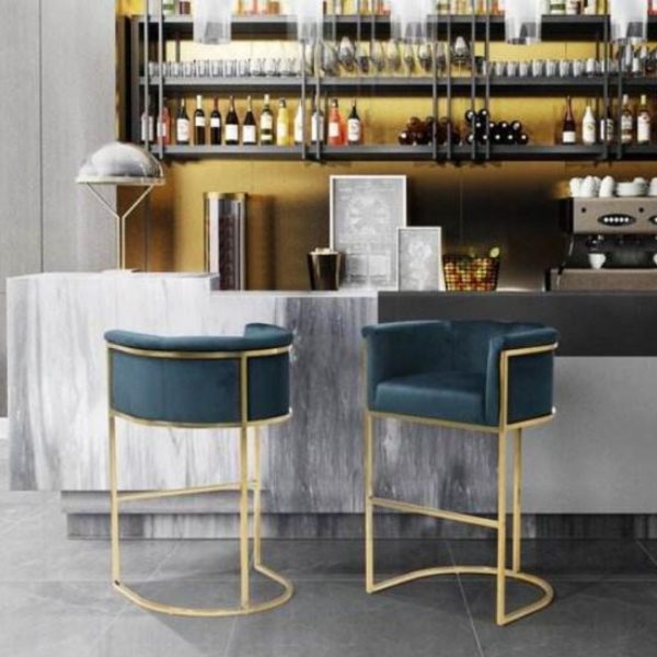 Ghế Quầy Bar Bọc Nhung Cao Cấp Decor Quán Cafe, Bàn Ăn, Salon Tóc, Làm Đẹp