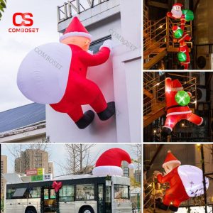 Mô Hình Trang Trí Noel Bơm Hơi Chống Thấm Nước Trang Trí Mái Hiên, Cửa Nhà, Lan Can Mùa Lễ Giáng Sinh