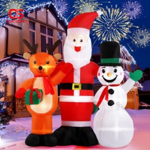 Ông Già Noel Người Tuyết Bơm Hơi Nhiều Kiểu Dáng Màu Sắc Sinh Động Decor Sự Kiện, Lễ Giáng Sinh