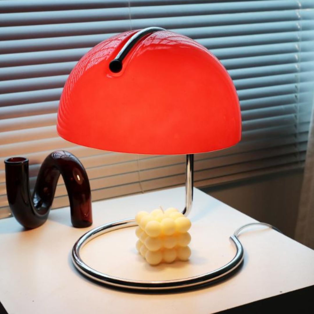 Đèn Bàn Chụp Vòm Phong Cách Bauhaus Ý Tối Giản, Thanh Lịch Sang Trọng