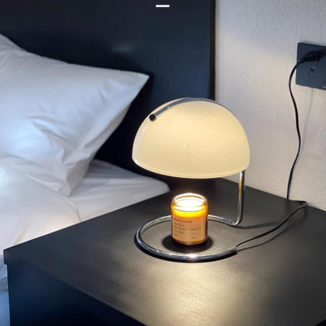 Đèn Bàn Chụp Vòm Phong Cách Bauhaus Ý Tối Giản, Thanh Lịch Sang Trọng