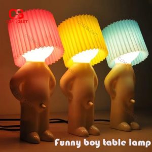 Đèn Bàn Hình Cậu Bé Ngộ Nghĩnh Decor Vui Nhộn, Sáng Tạo Cho Phòng Ngủ