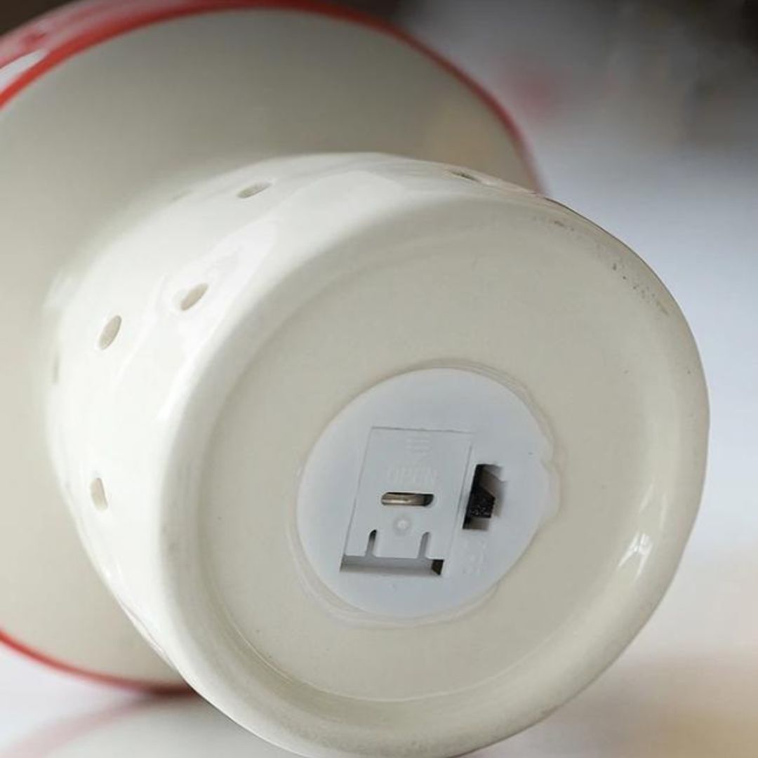 Đèn Gốm Hình Cây Nấm Mini, Ánh Sáng Dịu Mắt, Trang Trí Không Gian Ấm Cúng