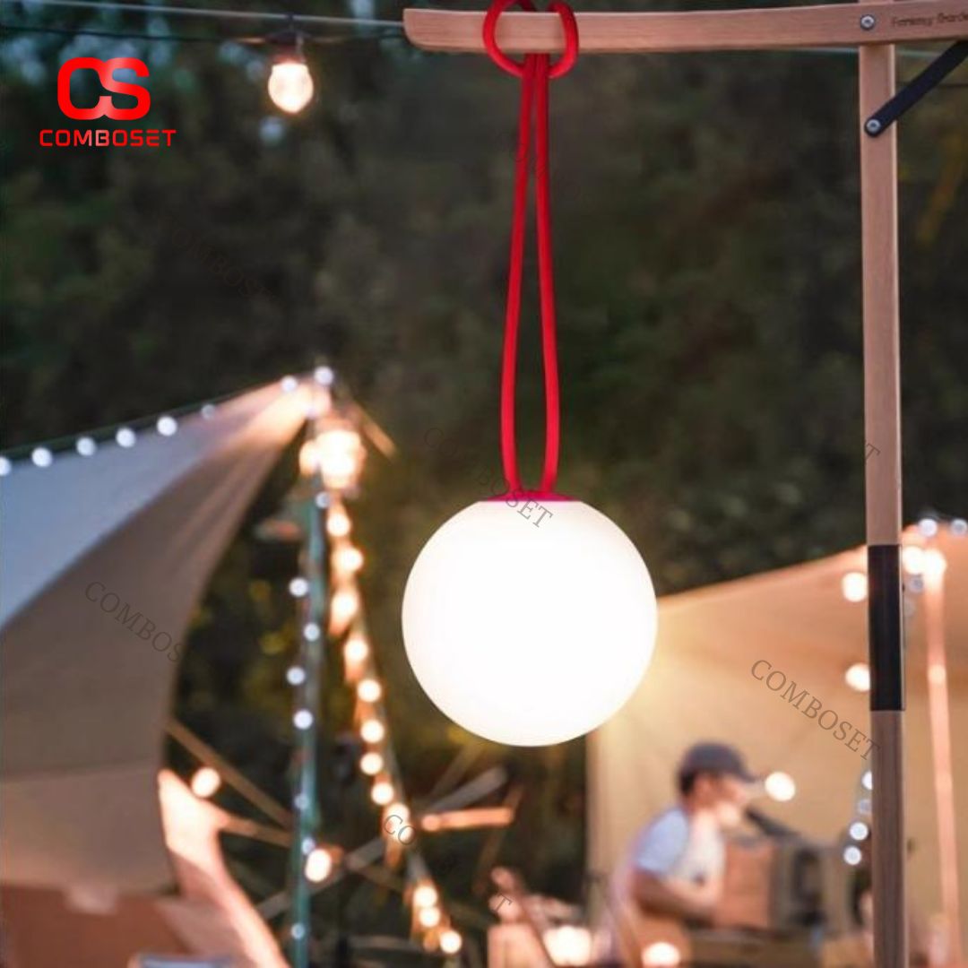 Đèn LED Treo Dây Hình Cầu Có Remote, 16 Màu, Trang Trí Quán Café, Ban Công, Sân Vườn
